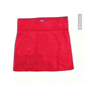 Tommy Hilfiger All American Plush 100% Cotton Terry Bath Towel Solid Red 49x24